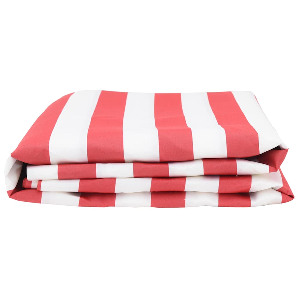Markisenersatzstoff Rot und Weiß 1000 x 160 cm Polyester