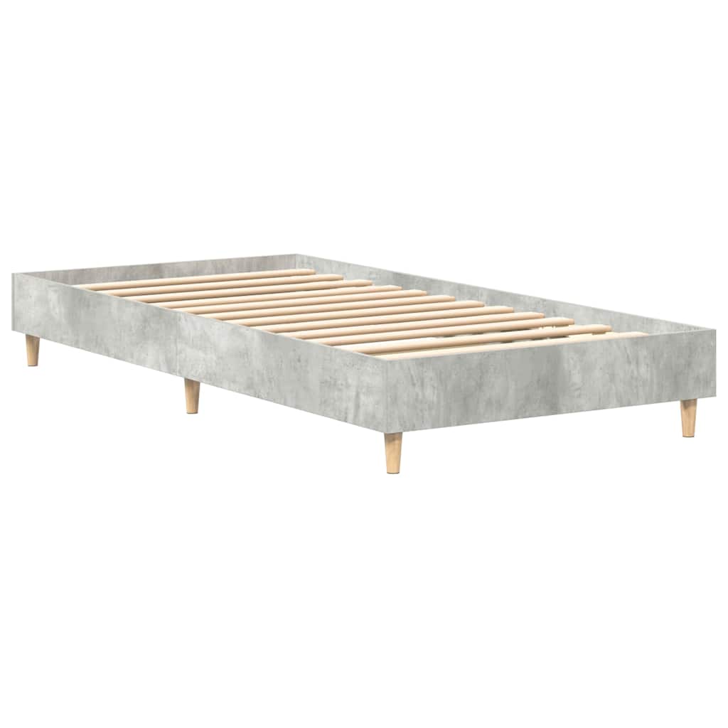 Bettrahmen Beton Grau 203 x 93 x 25 cm Holzwerkstoff