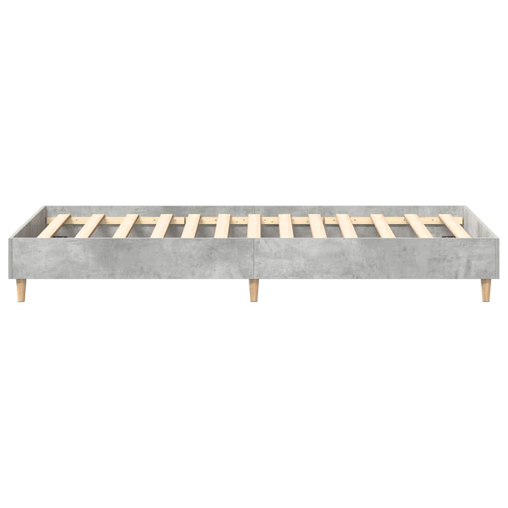 Bettrahmen Beton Grau 203 x 93 x 25 cm Holzwerkstoff