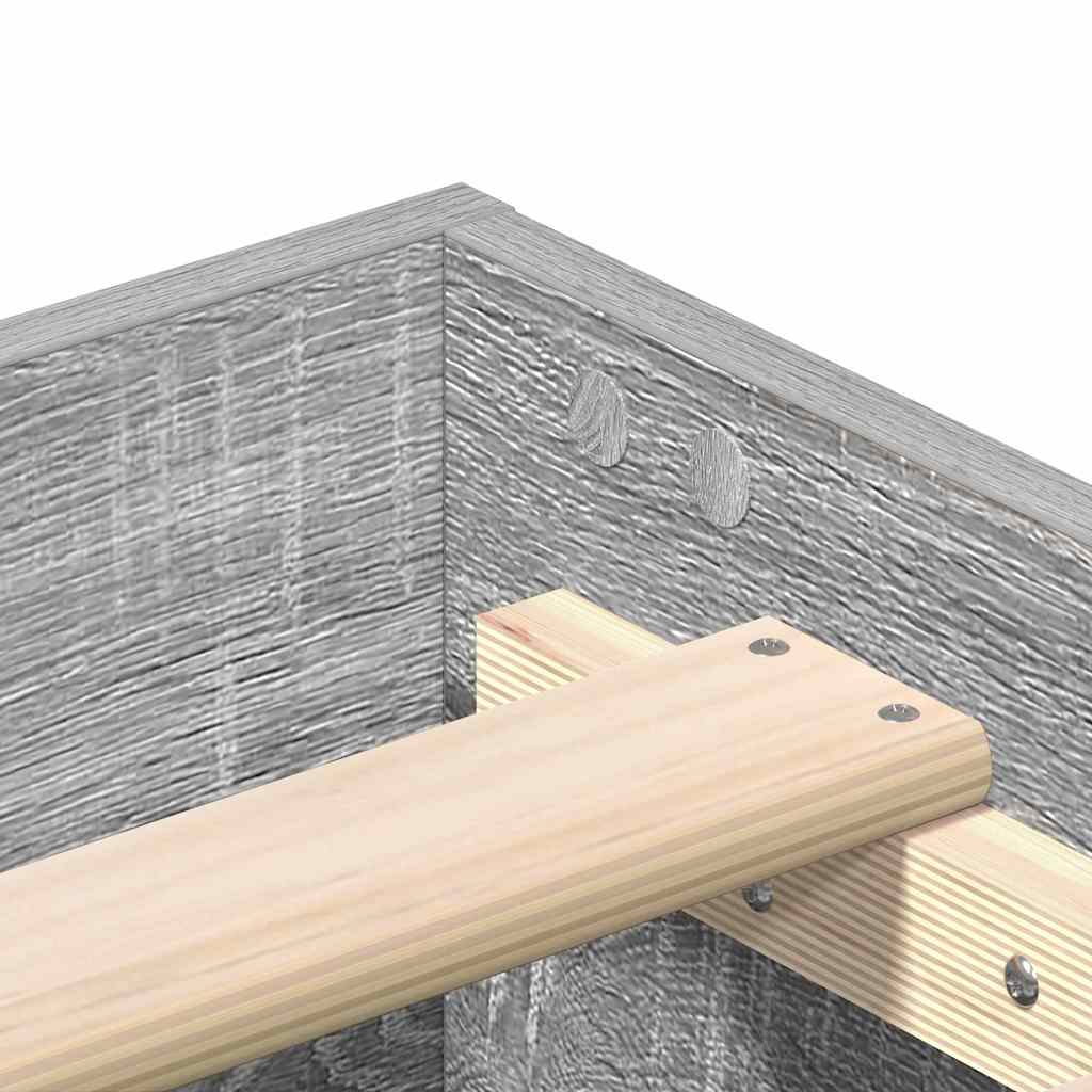 Bettrahmen Graues Sonoma 203 x 93 x 25 cm Holzwerkstoff