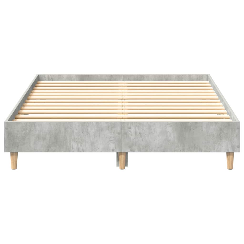 Bettrahmen Beton Grau 193 x 123 x 25 cm Holzwerkstoff