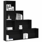 Bücherregal Schwarz Eichen-Optik 155 x 24 x 160 cm