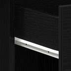 Schreibtisch mit Speicher Schwarz Eichen-Optik 100 x 50 x 76 cm