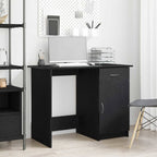 Schreibtisch mit Speicher Schwarz Eichen-Optik 100 x 50 x 76 cm