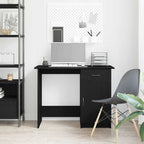 Schreibtisch mit Speicher Schwarz Eichen-Optik 100 x 50 x 76 cm
