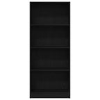 Bücherregal Schwarz Eichen-Optik 60 x 24 x 143 cm Holzwerkstoff