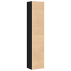 Bücherregal Eiche Schwarz 40 x 30 x 189 cm Holzwerkstoff