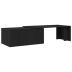 Couchtisch Schwarz Eichen-Optik 150 x 50 x 35 cm Holzwerkstoff
