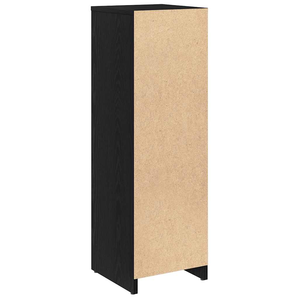 Badezimmerschrank aus schwarzer Eiche, 30 x 30 x 95 cm, Holzwerkstoff