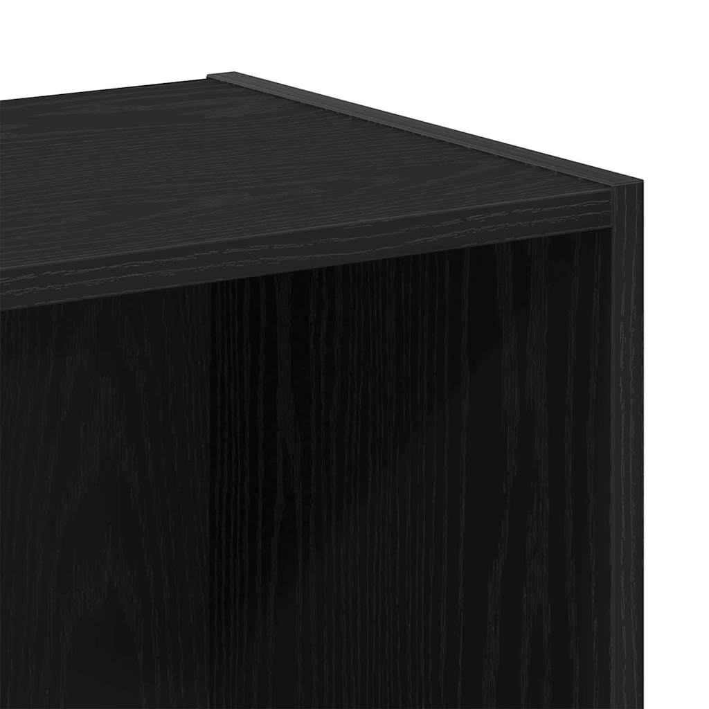 Bücherregal Schwarz Eichen-Optik 36 x 30 x 171 cm Holzwerkstoff