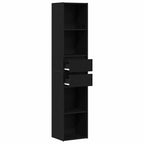 Bücherregal Schwarz Eichen-Optik 36 x 30 x 171 cm Holzwerkstoff