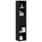 Bücherregal Schwarz Eichen-Optik 36 x 30 x 171 cm Holzwerkstoff