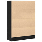 Bücherregal Schwarz Eichen-Optik 82,5 x 30,5 x 115 cm