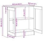 Bücherregal Schwarz Eichen-Optik 82,5 x 30,5 x 80 cm