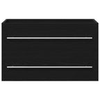 Waschbeckenunterschrank Eiche schwarz 80x38,5x48 cm Holzwerkstoff
