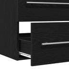 Waschbeckenunterschrank Eiche schwarz 80x38,5x48 cm Holzwerkstoff