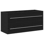 Waschbeckenunterschrank Schwarz Eichen-Optik 100x38,5x48 cm