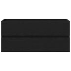 Waschbeckenunterschrank Schwarz Eichen-Optik 100x38,5x45 cm