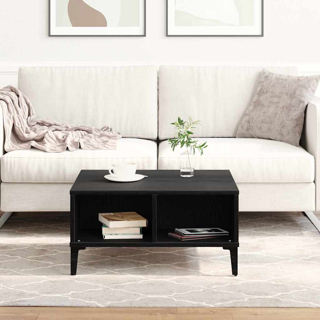 Couchtisch Schwarz Eichen-Optik 60 x 60 x 30 cm