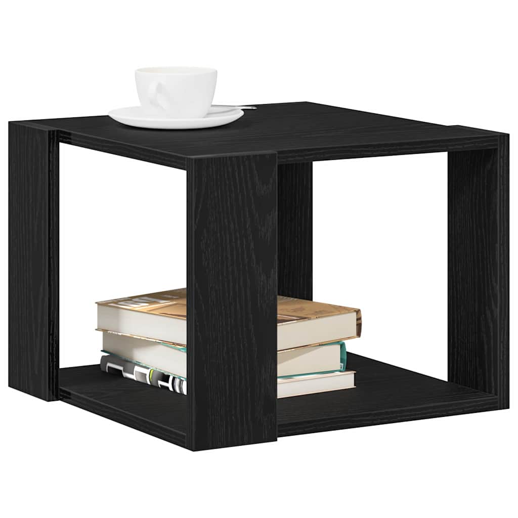 Couchtisch Schwarz Eichen-Optik 40 x 40 x 30 cm Holzwerkstoff