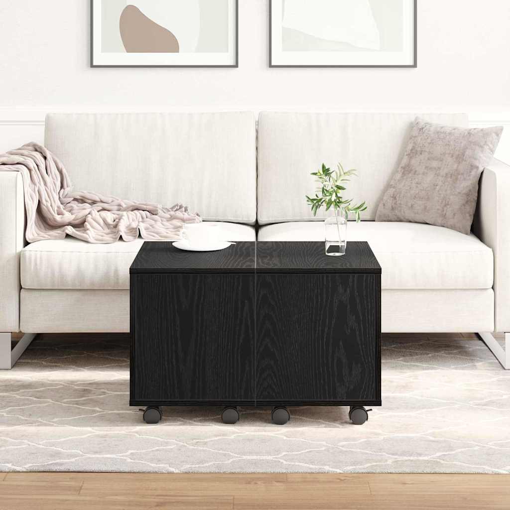 Couchtisch Schwarz Eichen-Optik 60 x 60 x 38 cm Holzwerkstoff