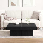 Couchtisch Schwarz Eichen-Optik 90 x 90 x 28 cm Holzwerkstoff