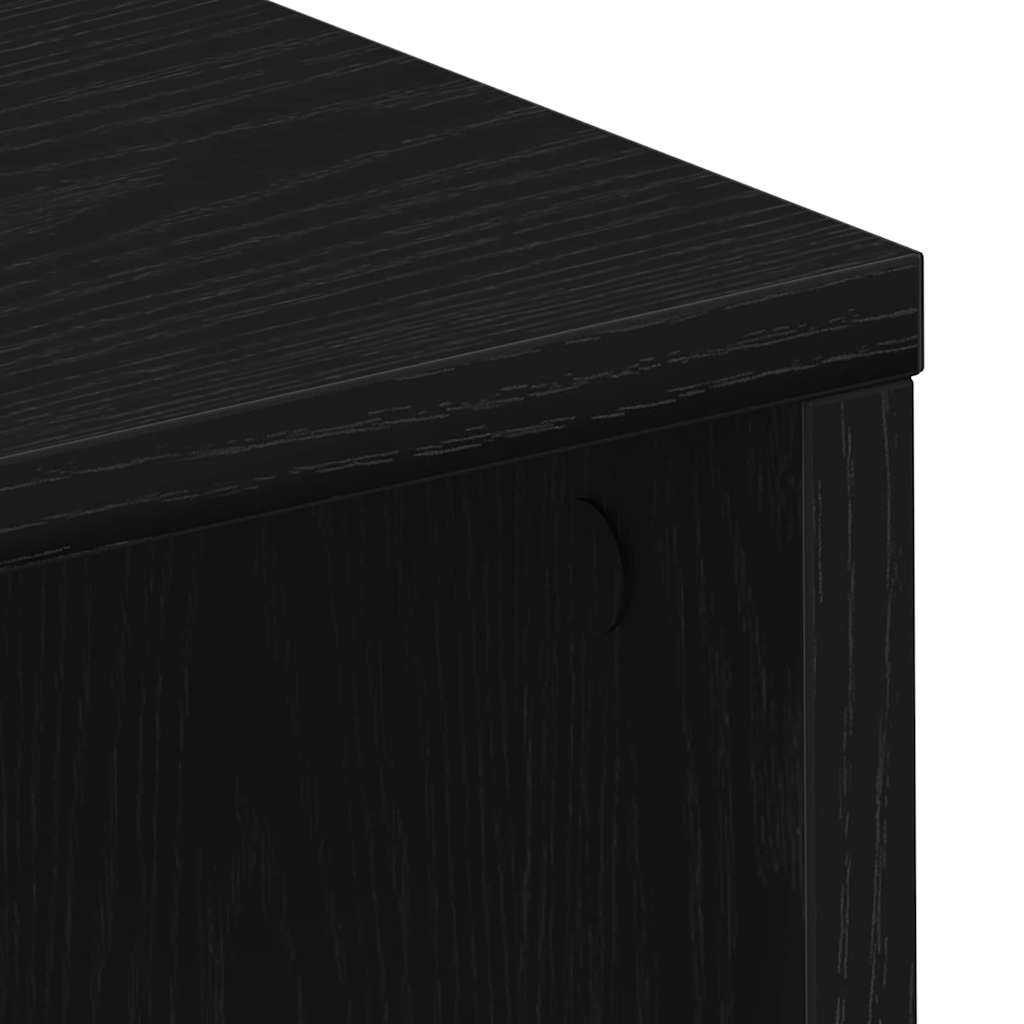 Schreibtisch mit Regal Schwarz Eichen-Optik 102,5 x 35 x 75 cm