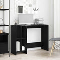 Schreibtisch mit Regal Schwarz Eichen-Optik 102,5 x 35 x 75 cm
