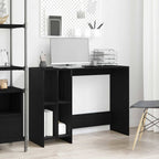 Schreibtisch mit Regal Schwarz Eichen-Optik 102,5 x 35 x 75 cm