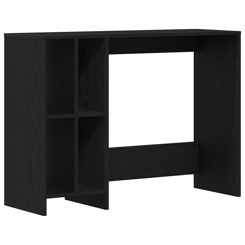 Schreibtisch mit Regal Schwarz Eichen-Optik 102,5 x 35 x 75 cm