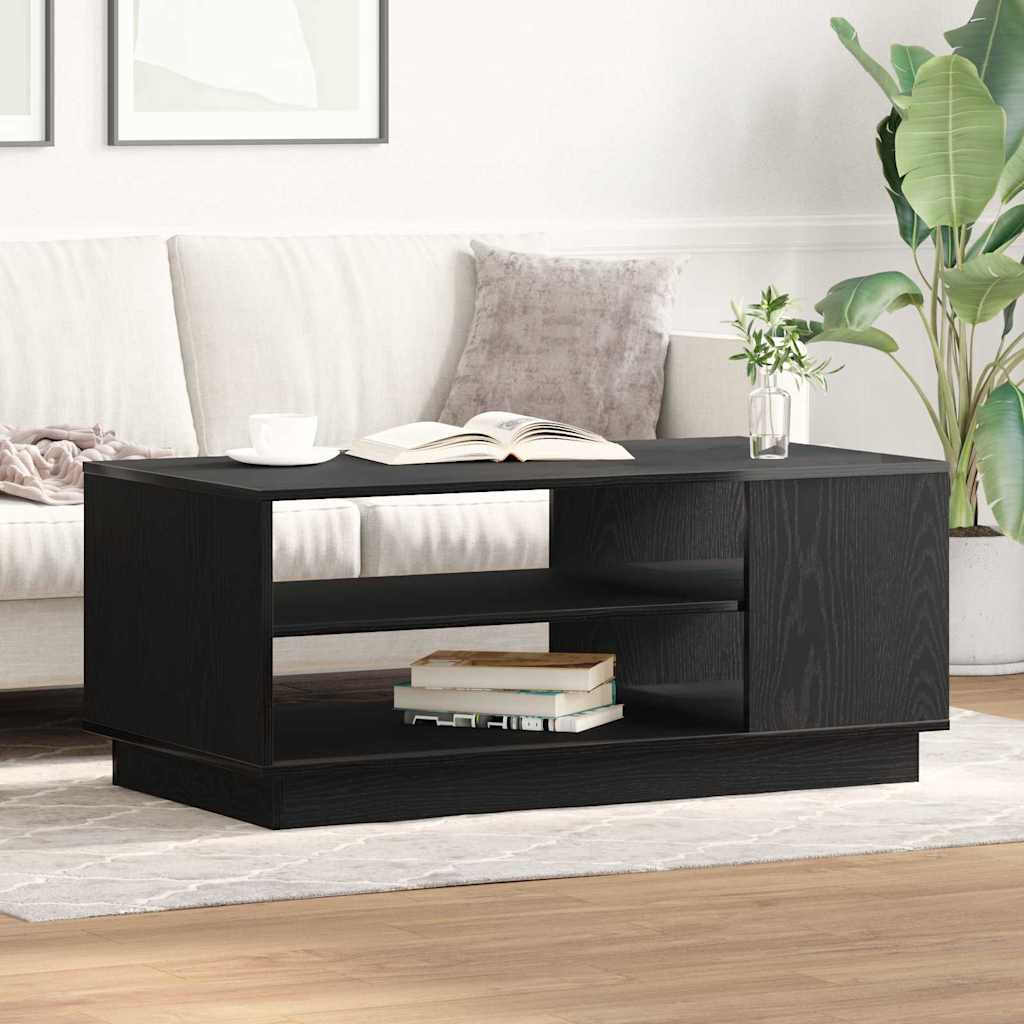 Couchtisch Schwarz Eichen-Optik 102 x 55 x 43 cm Holzwerkstoff