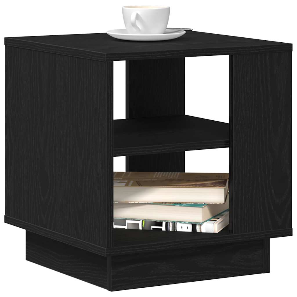 Couchtisch Schwarz Eichen-Optik 40 x 40 x 43 cm Holzwerkstoff