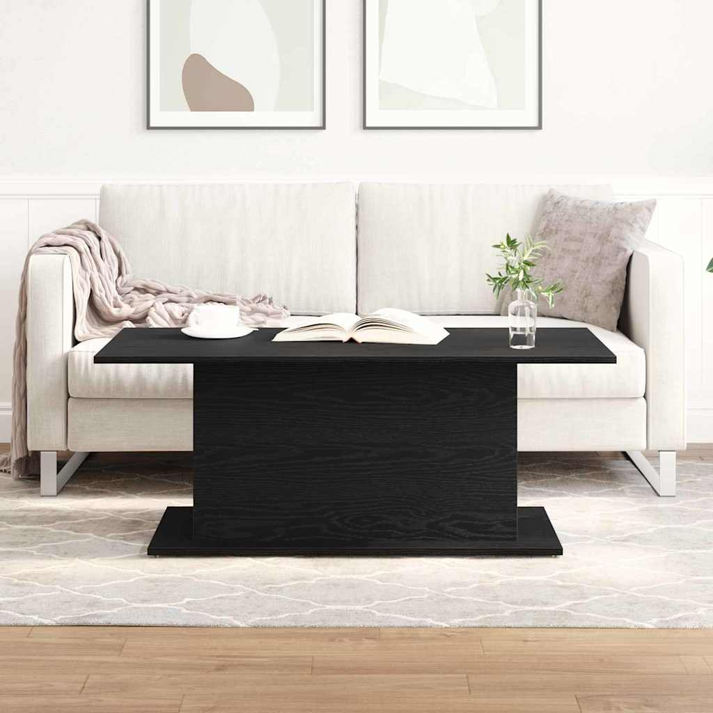 Couchtisch Schwarz Eichen-Optik 102 x 55,5 x 40 cm