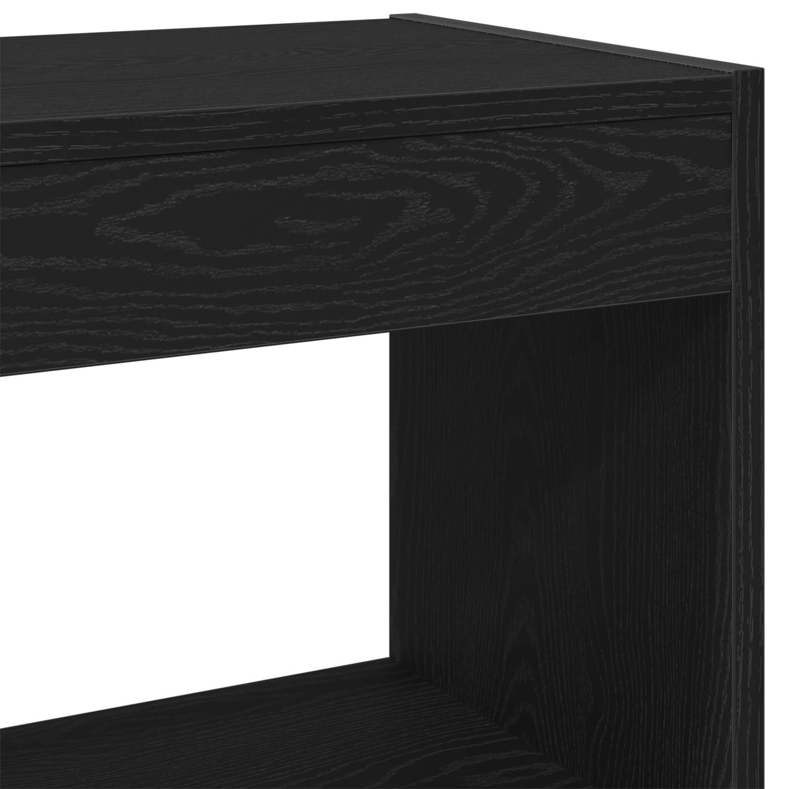 Bücherregal Schwarz Eichen-Optik 40 x 30 x 71,5 cm