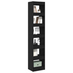 Bücherregal Schwarz Eichen-Optik 40 x 30 x 198 cm Holzwerkstoff