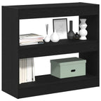 Bücherregal 2 pcs Schwarz Eichen-Optik 80 x 30 x 72 cm