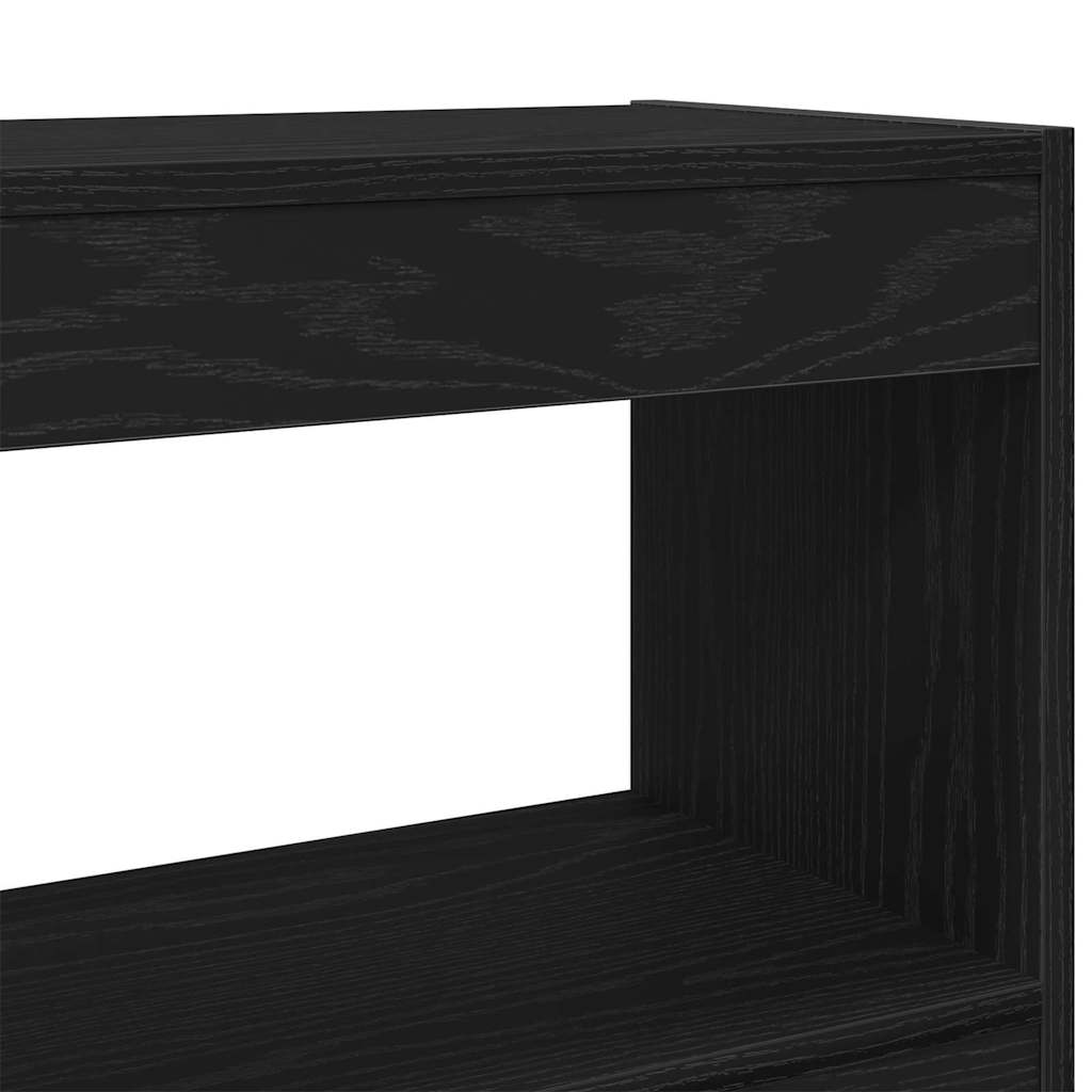 Bücherregal Schwarz Eichen-Optik 100 x 30 x 103 cm
