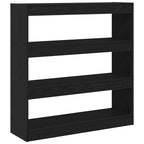 Bücherregal Schwarz Eichen-Optik 100 x 30 x 103 cm