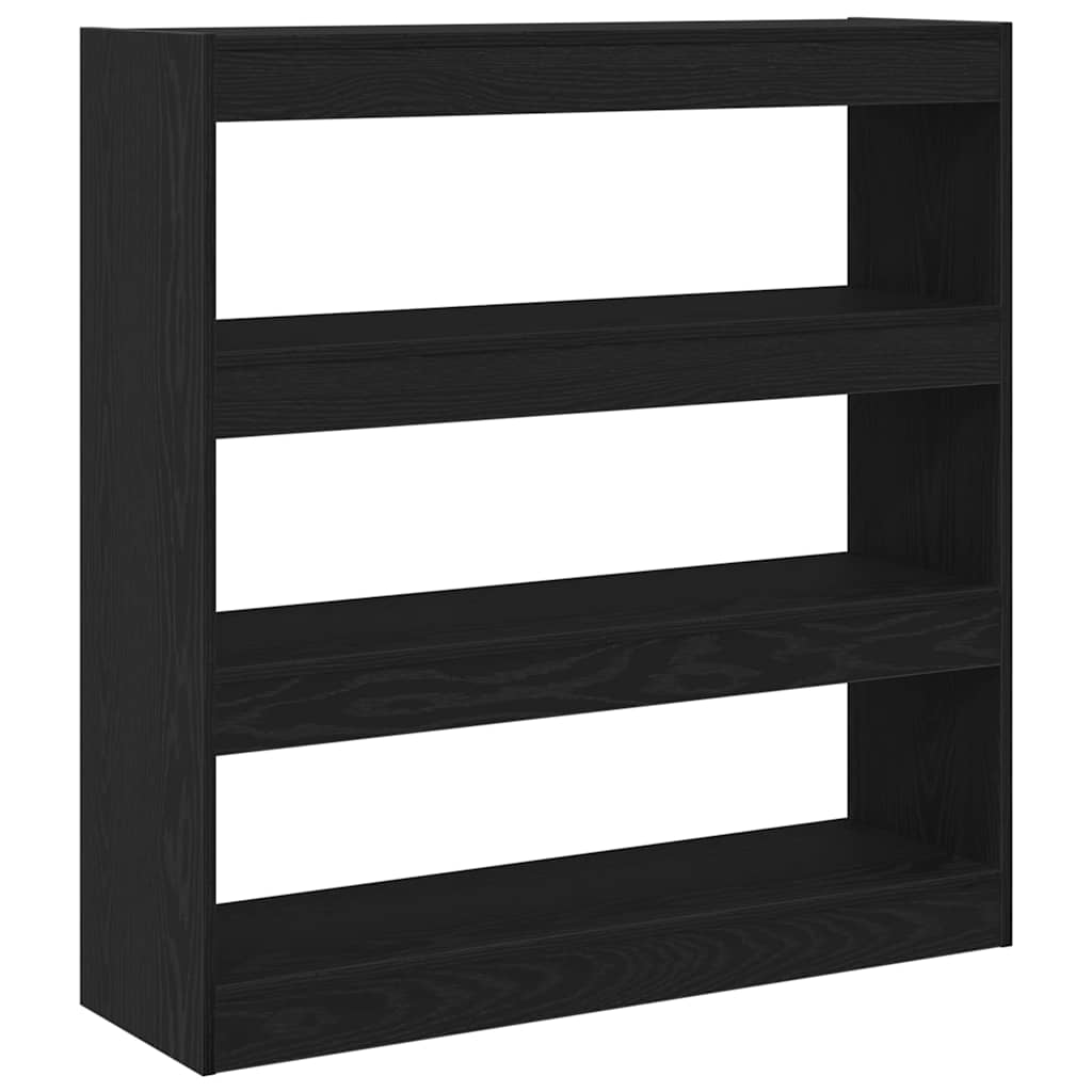 Bücherregal Schwarz Eichen-Optik 100 x 30 x 103 cm