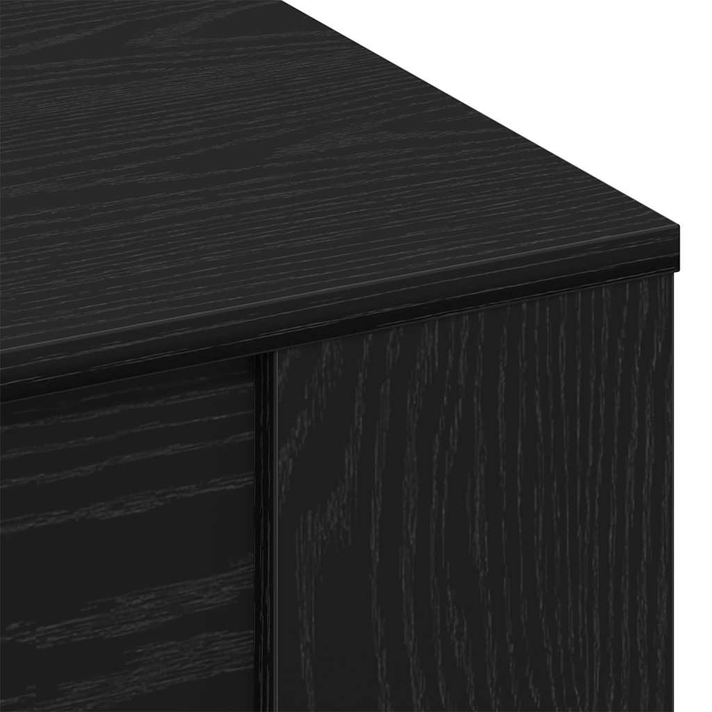 Couchtisch Schwarz Eichen-Optik 102 x 55 x 45 cm Holzwerkstoff