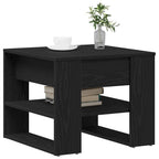 Couchtisch Schwarz Eichen-Optik 55,5 x 55 x 45 cm Holzwerkstoff