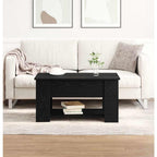 Couchtisch Schwarz Eichen-Optik 79 x 49 x 41 cm Holzwerkstoff