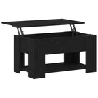 Couchtisch Schwarz Eichen-Optik 79 x 49 x 41 cm Holzwerkstoff