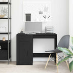 Schreibtisch mit Speicher Schwarz Eichen-Optik 100 x 49 x 74 cm