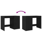 Schreibtisch mit Speicher Schwarz Eichen-Optik 100 x 49 x 74 cm