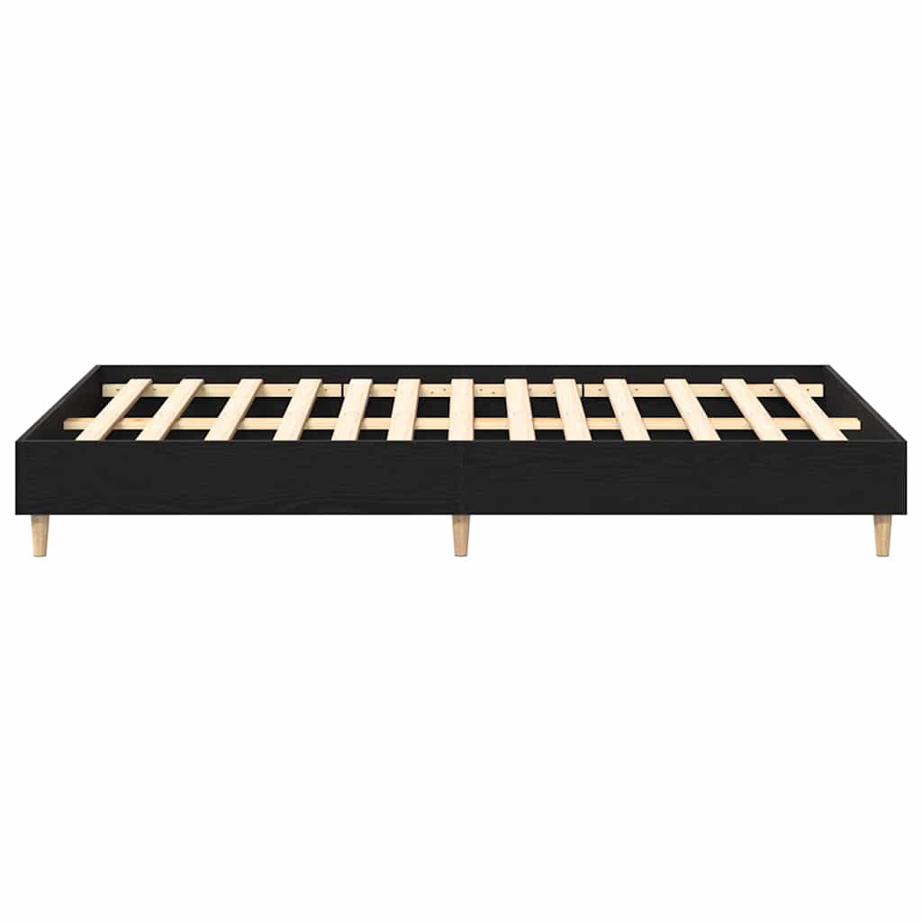 Bettrahmen Schwarz Eichen-Optik 193 x 143 x 25 cm Holzwerkstoff