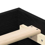 Bettrahmen Schwarz Eichen-Optik 193 x 138 x 25 cm Holzwerkstoff