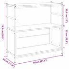 Bücherregal Artisan-Eiche 80 x 30 x 78,5 cm Holzwerkstoff