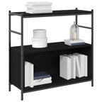 Regal Schwarz Eichen-Optik 80 x 30 x 78.5 cm Holzwerkstoff