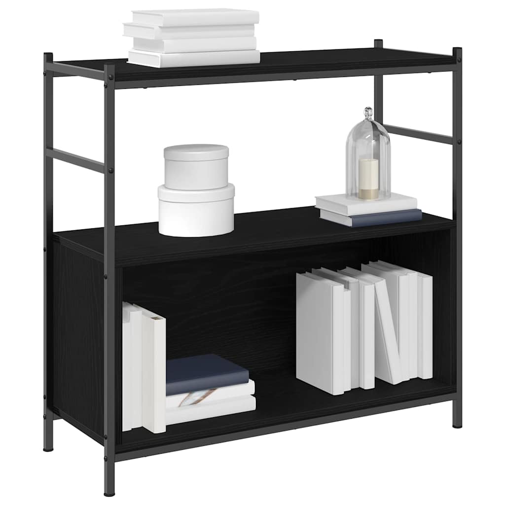 Regal Schwarz Eichen-Optik 80 x 30 x 78.5 cm Holzwerkstoff